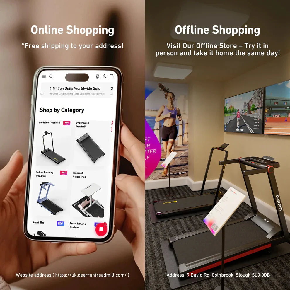 Foldable Silent Treadmill - Space Saving