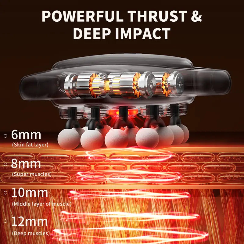 16-Head Recovery Gun with Red Light Therapy